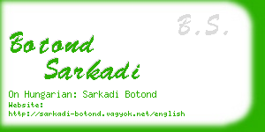 botond sarkadi business card